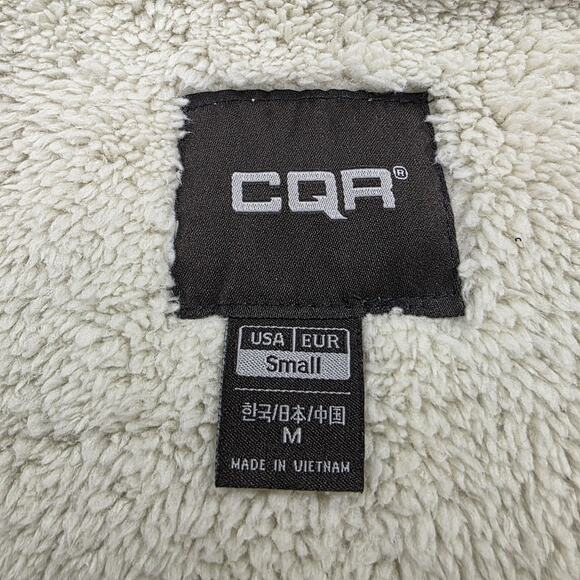 CQR Shirt Jacket Mens Small Blue Yellow Plaid Sherpa Lined Flannel Heavyweight - Picture 3 of 16